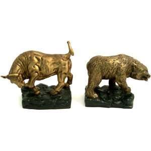  Stock Market Bronze Bookends
