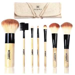 Shany Bamboo Brush Set with Premium Synthetic Hair, Bamboo Handles and 