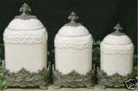 Cream Ceramic Large Canister Set, Gorgeous Canisters  