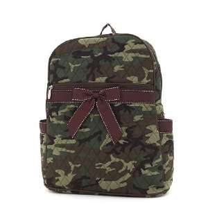    Quilted Camouflage Medium Zippered Backpack 