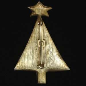 Xmas Christmas Tree Brooch Pin Vintage  
