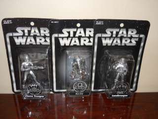 Star Wars SILVER SAGA ANNIVERSARY FIGURE LOT R2 D2 CLONE SAND TROOPER 