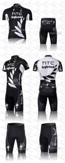 2011htcs bike short sleeve clothing Cycling Jersey + Shorts black 