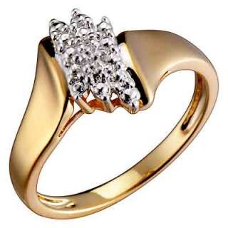   Diamond Accent Cluster Wedding Engagement Bridal Ring sz 5 10  