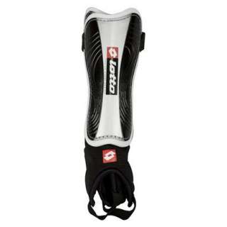 Peewee Lotto Soccer Shin Guards   Silver/ Black.Opens in a new window