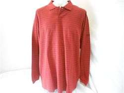   New Tehama Long Sleeve Logo Stripe Golf Shirt NWT Mens Size 2XL Red