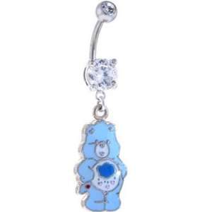    CARE BEARS Grumpy Bear Belly Ring Officially Licensed Jewelry