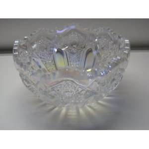  8.5 Crystal Carnival Glass American Heritage Bowl 