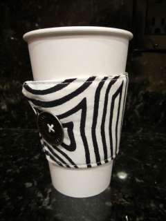 Coffee Cuff Sleeve Zebra Stripe Psychobilly Rockabilly  