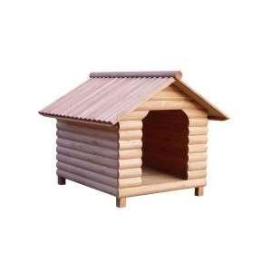  Medium Size Log Home Cedar Brown Wood Pet House   Merry 