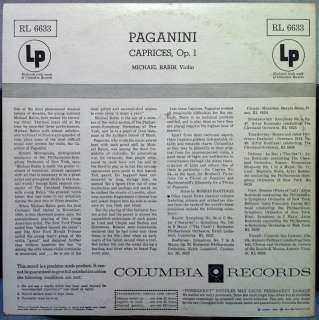 MICHAEL RABIN paganini caprices op 1 LP VG+ RL 6633 Vinyl ORIG DG Rare 