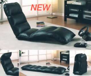 Adjustable Lounge Chair in a Durable Black Vinyl 301001  