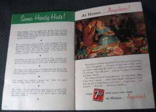 1957 Cooking with 7Up Recipe Cook Book All Family Drink  