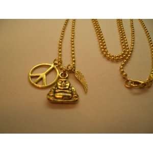   / Angel Wing / Peace Sign Pendants Necklace 22 