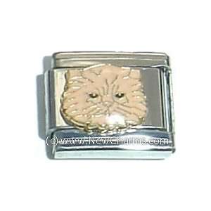  Small Cat Face White Italian Charm Bracelet Jewelry Link 