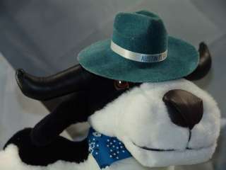 Austin Texas Plush Cowboy Hat Black White Cow Lovey Toy  