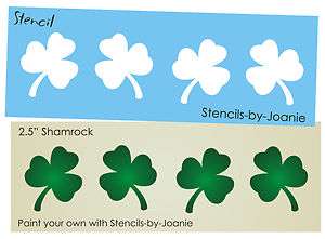 Shamrock STENCIL 2.5 Clover Border Luck Irish Celtic Craft Home Decor 