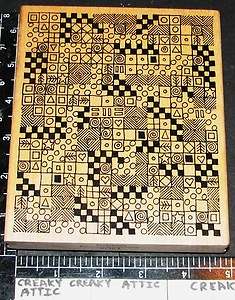 CROSSWORDS PUZZLE RUBBER STAMP JUDIKINS BACKGROUND  