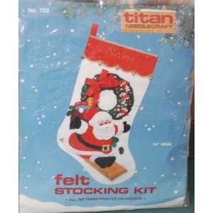   Needlecraft Felt Santa Claus Christmas Stocking Kit 