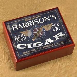   Favors Personalized Patriot Cigar Humidor