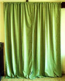 Olive Green Velvet Rod Pocket Curtains Made to measure up to 84 Inches