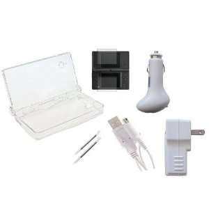 Accessory Bundle Combo for Nintendo Dsi / NDSi One Clear Crystal Hard 