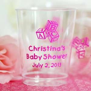    Personalized Clear Plastic Baby Shower Cups