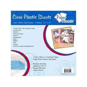    Paper Accents Plastic Sheet 12x 12 Clear .020 4pc