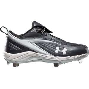   Steel Fastpitch Cleats   Size 12 Black / White   Metal Softball Cleats