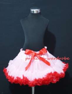   Pink Red FULL Pettiskirt Skirt Petti Party Dance Tutu Dress Girl 1 8Y