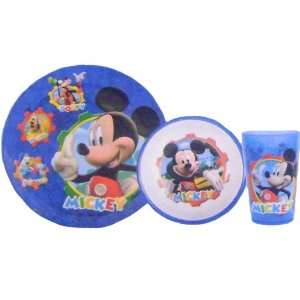  Mickey Mouse Club 3 Piece Mealtime Set