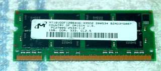 Memory Micron 1GB PC2700 333MHz DDR 200p CL2.5 333  