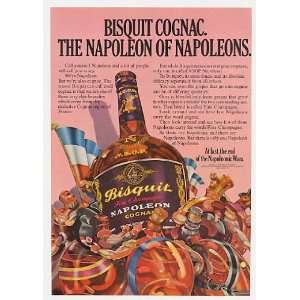  Bisquit Fine Champagne Napoleon Cognac Bottle Print Ad