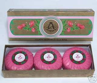 ATHENAS Soap from ITALY Boxed COLLECTION Soap Set ROSE  