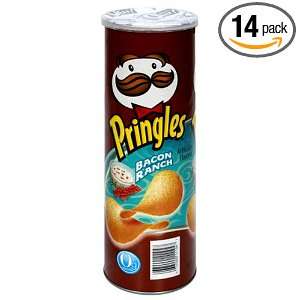 Pringles Potato Crisps, Bacon Ranch, 5.75 Ounce Packages (Pack of 14 