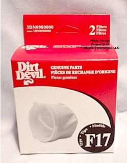 Dirt Devil 2 Genuine F17 Kurv Vacuum Filters 1DN0980000  