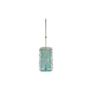   Pendant in Brushed Stainless Steel with Clear Spectra crystal Home