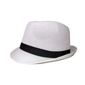  New White Tweed Classic Cuban Fedora Fashion Hats 