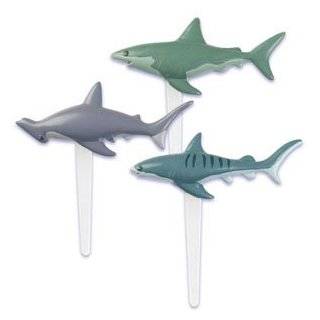 Shark Cupcake Picks   12ct