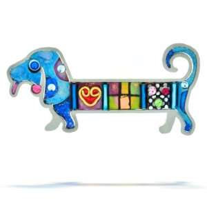    Blue Dachshund Dog Pin from the Artazia Collection #320 NP Jewelry