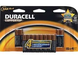 package of 20 duracell alkaline aaa batteries 18 coppertop 2 ultra 
