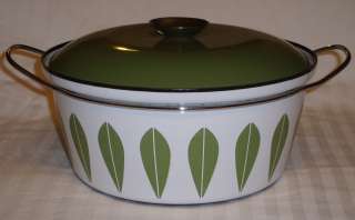   CENTURY CATHRINEHOLM NORWAY SIGNED ENAMELWARE DUTCH OVEN LOTUS GREEN
