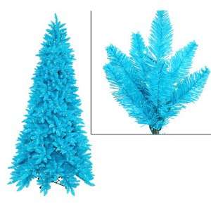 12 Pre Lit Slim Sky Blue Ashley Spruce Christmas Tree   Clear & Blue 