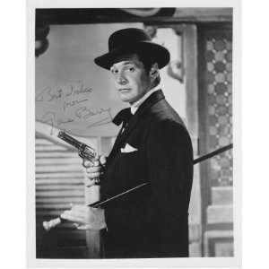  Gene Barry Autographed Vintage ORIGINAL Bat Masterson 