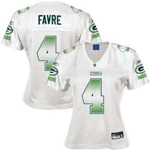 Reebok Green Bay Packers #4 Brett Favre Ladies White Vibrant Replica 