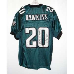  Autographed Brian Dawkins Green Authentic Jersey 