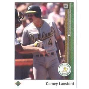 1989 Upper Deck # 562 Carney Lansford Oakland Athletics / MLB Baseball 