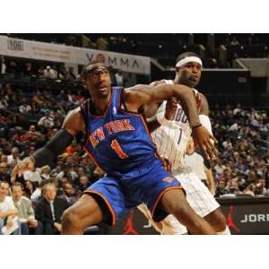 New York Knicks v Charlotte Bobcats Stephen Jackson and Amare 