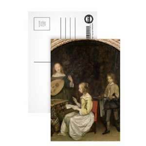  and Theorbo Player (oil on panel) by Gerard ter Borch or Terborch 