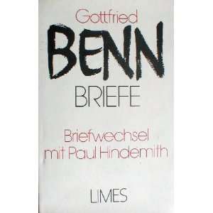 Briefwechsel mit Paul Hindemith Gottfried Benn Books